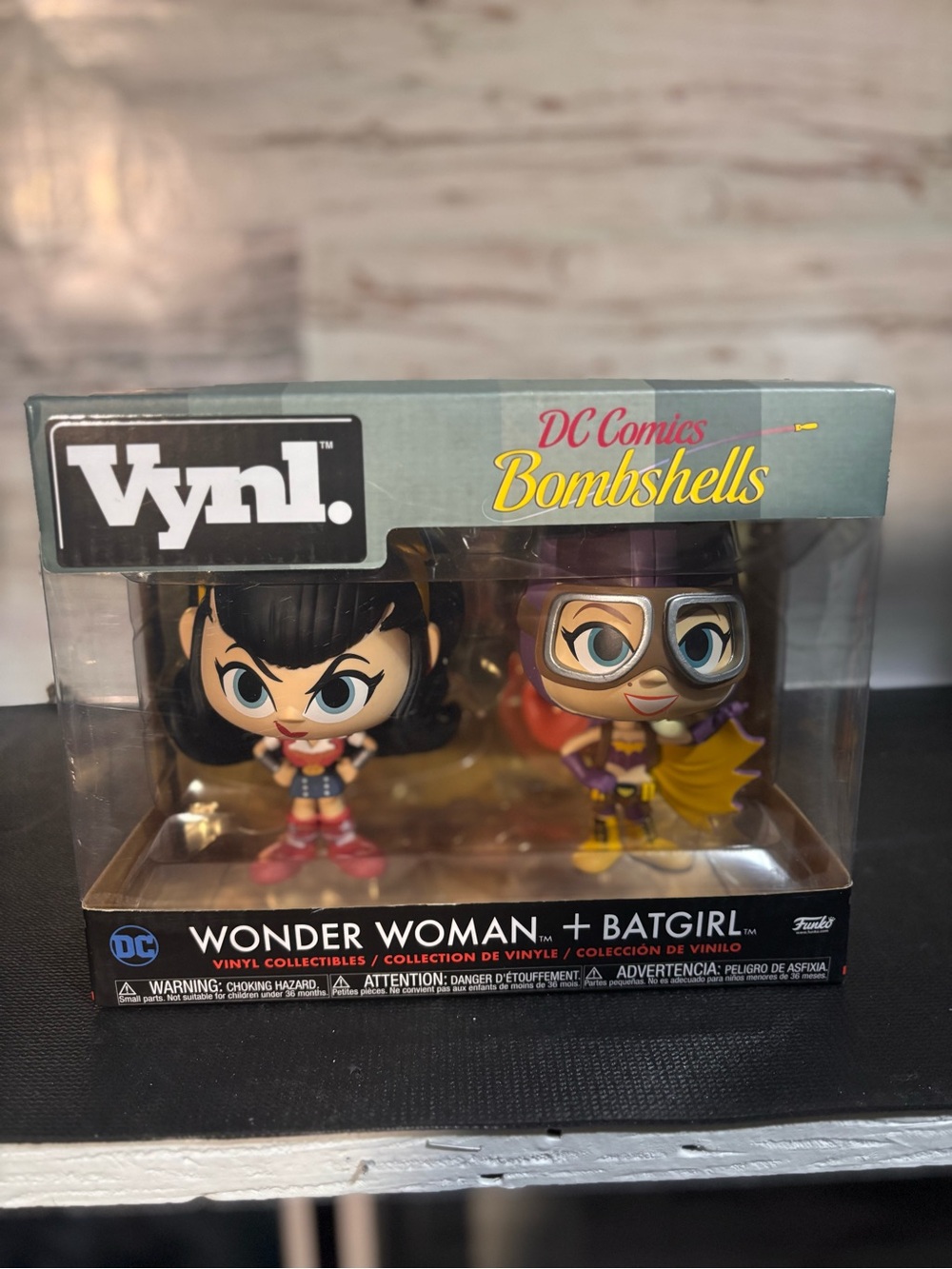 DC Comics Bombshells Wonder Woman + Batgirl Vinyl Collectible - Black & Purple
